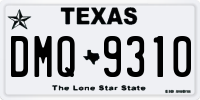 TX license plate DMQ9310
