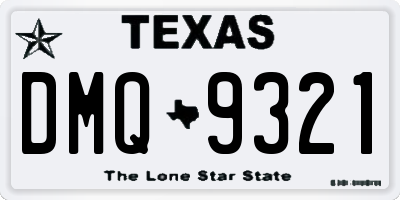 TX license plate DMQ9321