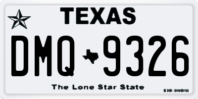 TX license plate DMQ9326