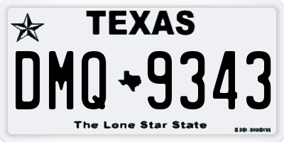 TX license plate DMQ9343