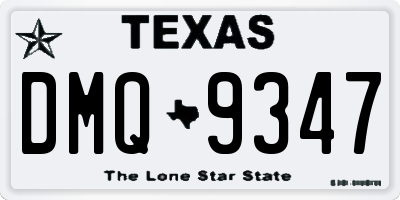 TX license plate DMQ9347