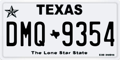 TX license plate DMQ9354