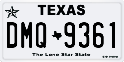 TX license plate DMQ9361