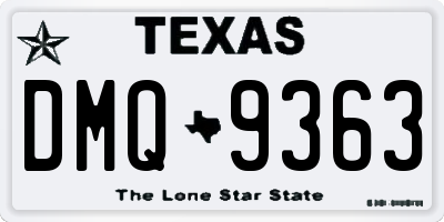 TX license plate DMQ9363