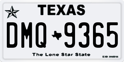 TX license plate DMQ9365
