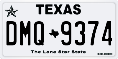 TX license plate DMQ9374