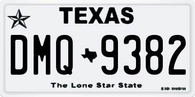 TX license plate DMQ9382