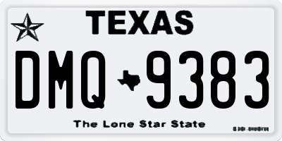 TX license plate DMQ9383