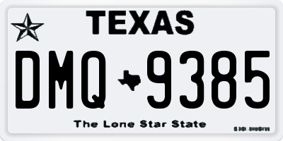 TX license plate DMQ9385