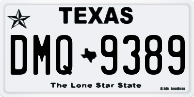 TX license plate DMQ9389