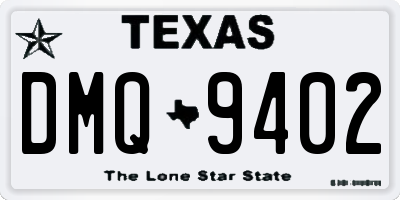 TX license plate DMQ9402