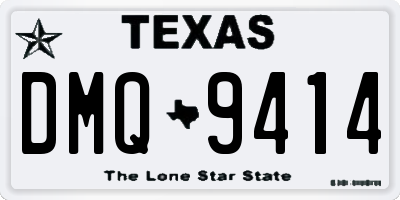 TX license plate DMQ9414