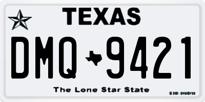 TX license plate DMQ9421