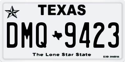 TX license plate DMQ9423