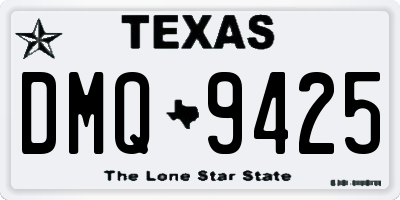 TX license plate DMQ9425