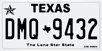 TX license plate DMQ9432