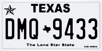 TX license plate DMQ9433