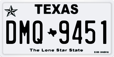 TX license plate DMQ9451