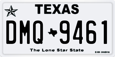TX license plate DMQ9461