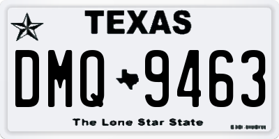 TX license plate DMQ9463