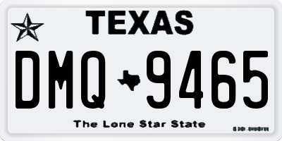 TX license plate DMQ9465