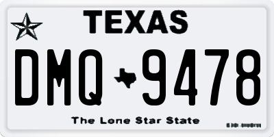 TX license plate DMQ9478