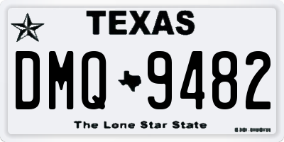 TX license plate DMQ9482