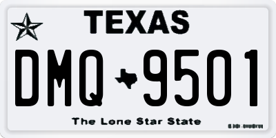 TX license plate DMQ9501