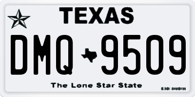 TX license plate DMQ9509