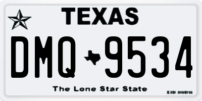TX license plate DMQ9534