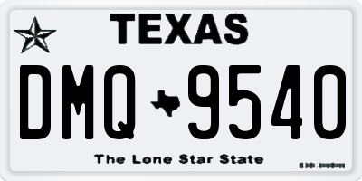 TX license plate DMQ9540