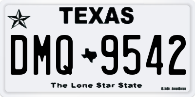 TX license plate DMQ9542