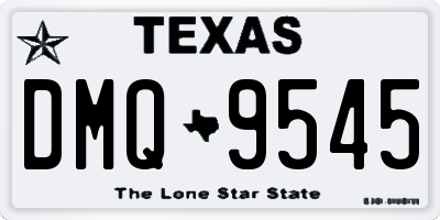 TX license plate DMQ9545