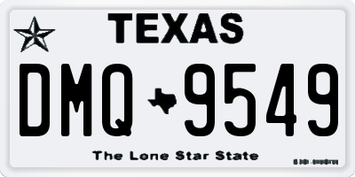 TX license plate DMQ9549