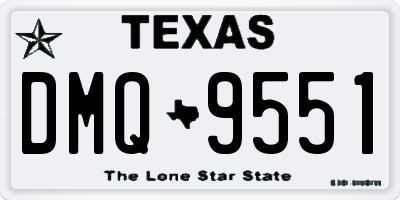 TX license plate DMQ9551