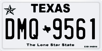 TX license plate DMQ9561