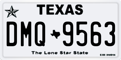 TX license plate DMQ9563