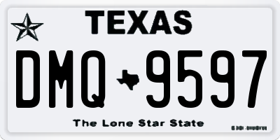 TX license plate DMQ9597