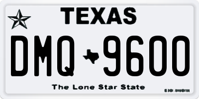 TX license plate DMQ9600
