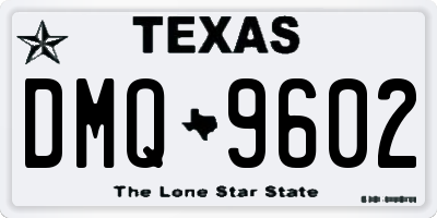 TX license plate DMQ9602
