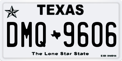 TX license plate DMQ9606
