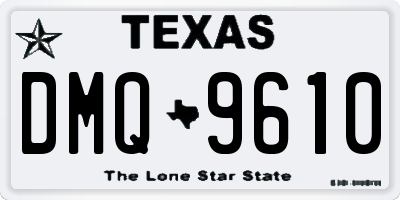 TX license plate DMQ9610