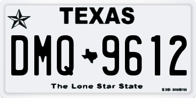 TX license plate DMQ9612