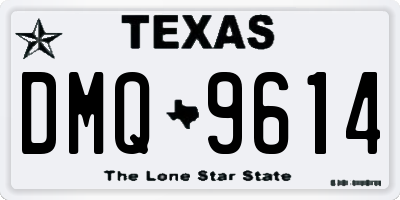 TX license plate DMQ9614