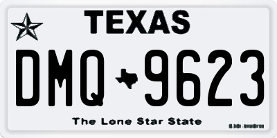 TX license plate DMQ9623