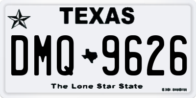 TX license plate DMQ9626
