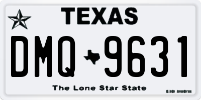 TX license plate DMQ9631
