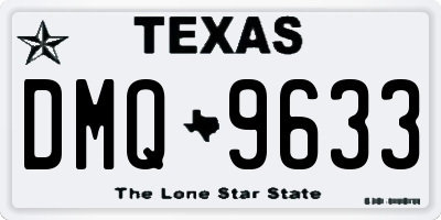 TX license plate DMQ9633