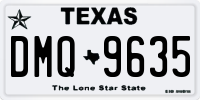 TX license plate DMQ9635