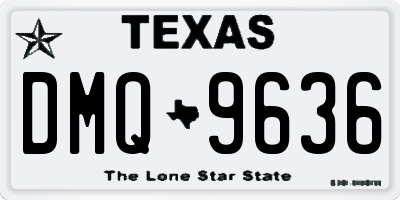 TX license plate DMQ9636